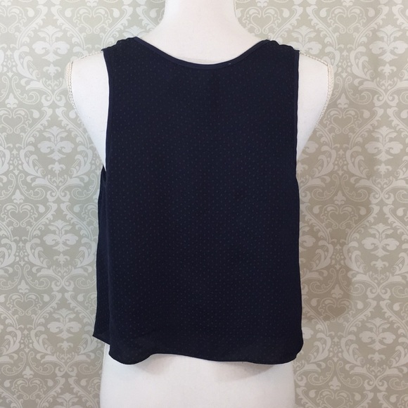 {Forever 21} Navy Tank w/Polka Dots Size M - Picture 3 of 5